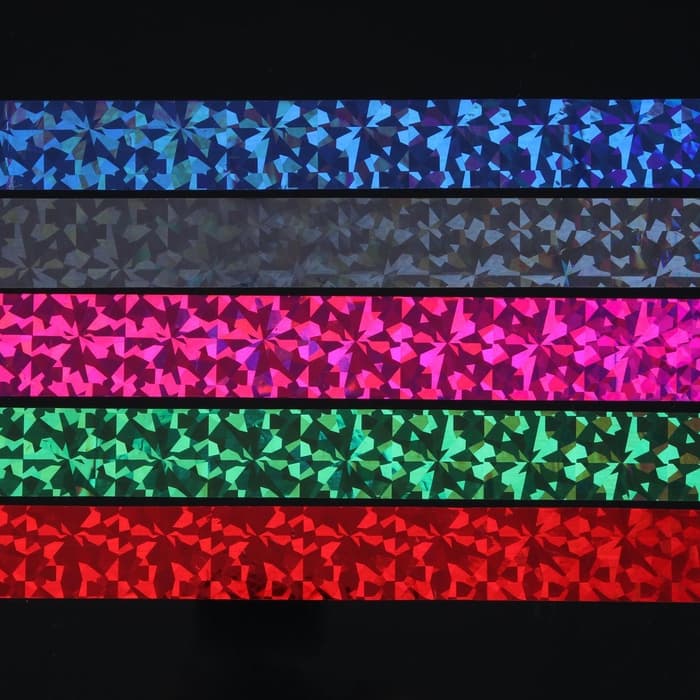 Набор фольги для ногтей «Битое стекло», 2.5×50 см, 10 шт., в пластиковом органайзере