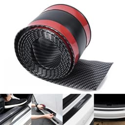 Накладка на пороги авто, цвет карбон, самоклеящаяся, 7×250 см