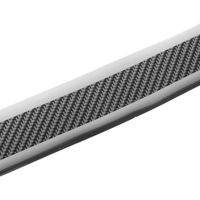 Накладка на пороги авто TORSO, цвет карбон с хромированной полосой, самоклеящаяся, 5×250 см