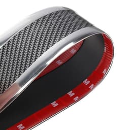 Накладка на пороги авто, цвет карбон с хромированной полосой, самоклеящаяся, 7×250 см