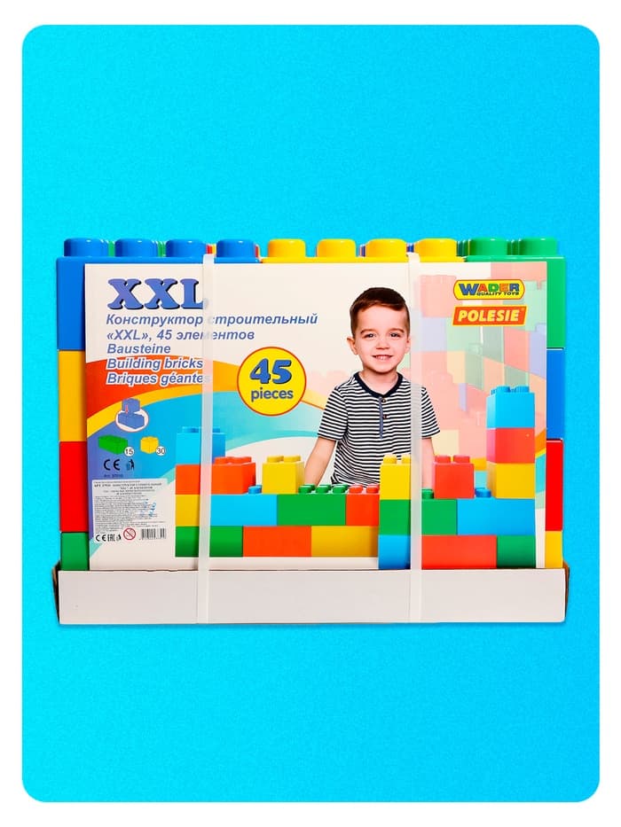 Конструктор строительный XXL, 45 деталей