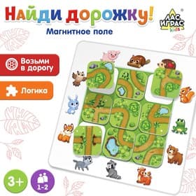 Настольная игра на логику «Найди дорожку», магнитное поле, 3+