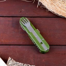 Набор туриста «Лесник» 5 в 1 в чехле: штопор, открывалка, нож, ложка, вилка