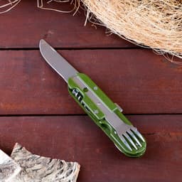 Набор туриста «Лесник» 5 в 1 в чехле: штопор, открывалка, нож, ложка, вилка