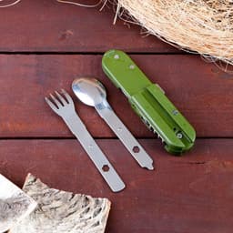 Набор туриста «Лесник» 5 в 1 в чехле: штопор, открывалка, нож, ложка, вилка