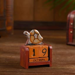 Вечный календарь настольный «Черепаха», 10×7 см, дерево