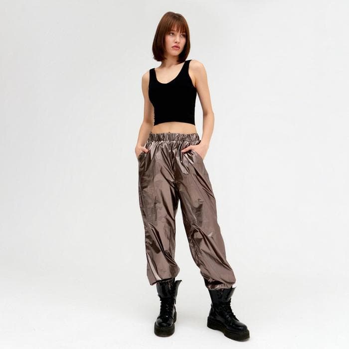 Брюки женские MINAKU: Trend zone, медные, размер 38 (рост 152 см)