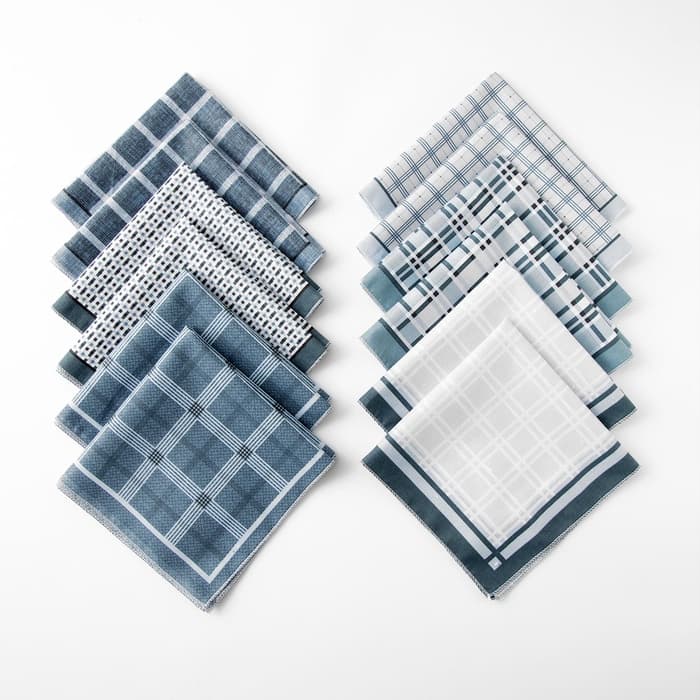 Платки носовые мужские «Этель. Серджио», 30×30 см, 12 шт., хлопок 100%, рисунок МИКС, серые