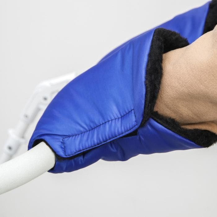 Варежки-муфты на ручку коляски, 2 шт., синяя