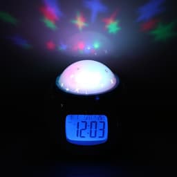 Часы - будильник Luazon LB-10 с проекцией «Звездное небо», термометр, 11 мелодий, белый