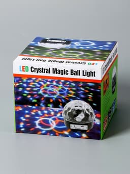 Ночник проектор «Хрустальный диско-шар» 17.5 см, динамик, свечение RGB, 220 В