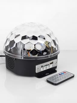 Ночник проектор «Хрустальный диско-шар» 17.5 см, динамик, свечение RGB, 220 В