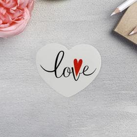 Открытка-мини двойная «Love», 7 х 6см
