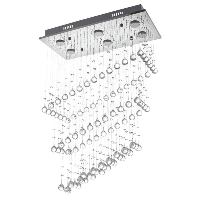 Каскад BayerLux «71307/6», GU10, 40 Вт, хром, 60×30×85 см