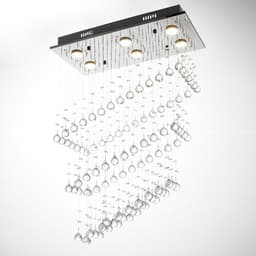 Каскад BayerLux «71307/6», GU10, 40 Вт, хром, 60×30×85 см