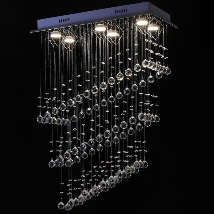 Каскад BayerLux «71307/6», GU10, 40 Вт, хром, 60×30×85 см