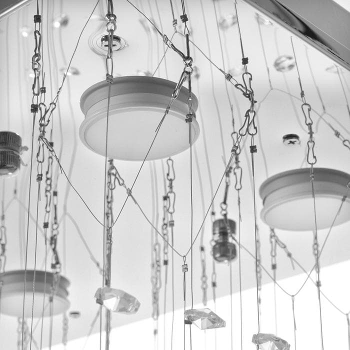 Каскад BayerLux «71307/6», GU10, 40 Вт, хром, 60×30×85 см