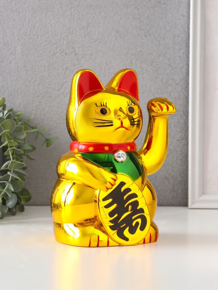 Маятник настольный антистресс «Кот: Манэки-нэко», h=21 см