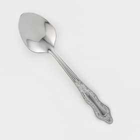 Ложка десертная «Славяна», h=16 см, толщина 1.2 мм, цвет серебряный