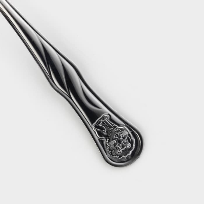 Вилка столовая детская «Лёвушка», h=16 см, толщина 1.2 мм, нержавеющая сталь, серебристая