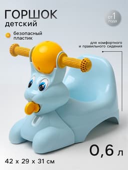 Горшок детский в форме игрушки «Зайчик Lapsi», голубой