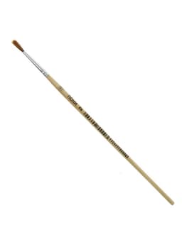 Кисть для рисования, пони, № 2, круглая, деревянная ручка, международный размер