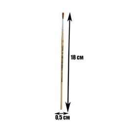 Кисть для рисования, пони, № 2, круглая, деревянная ручка, международный размер
