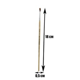 Кисть для рисования, пони, № 3, круглая, деревянная ручка, международный размер
