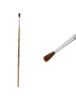 Кисть для рисования, пони, № 5, круглая, деревянная ручка, международный размер