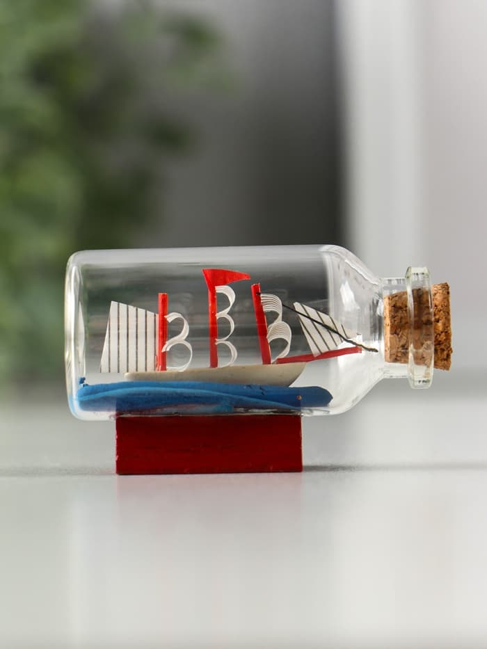 Корабль в бутылке «Тимур», фигурка, 6×2.5×3.5 см
