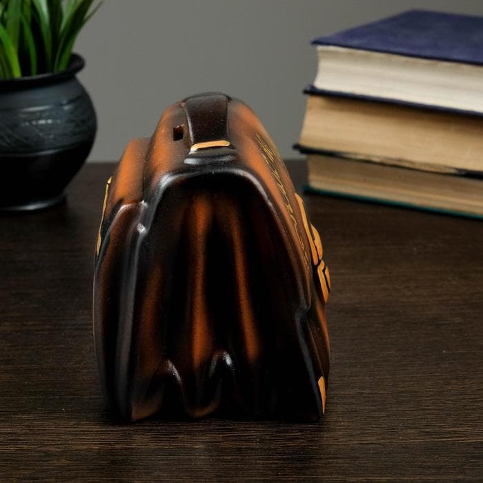 Копилка для денег «Барсетка», коричневый, керамика, 11×18×14 см