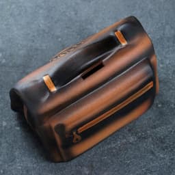 Копилка для денег «Барсетка», коричневый, керамика, 11×18×14 см