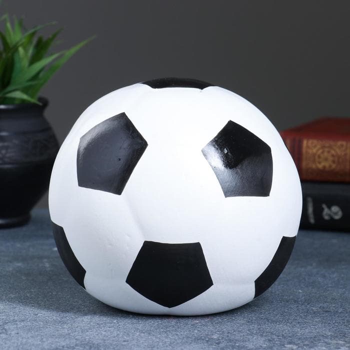 Копилка для денег «Мяч футбольный», керамика, 15×15×15 см