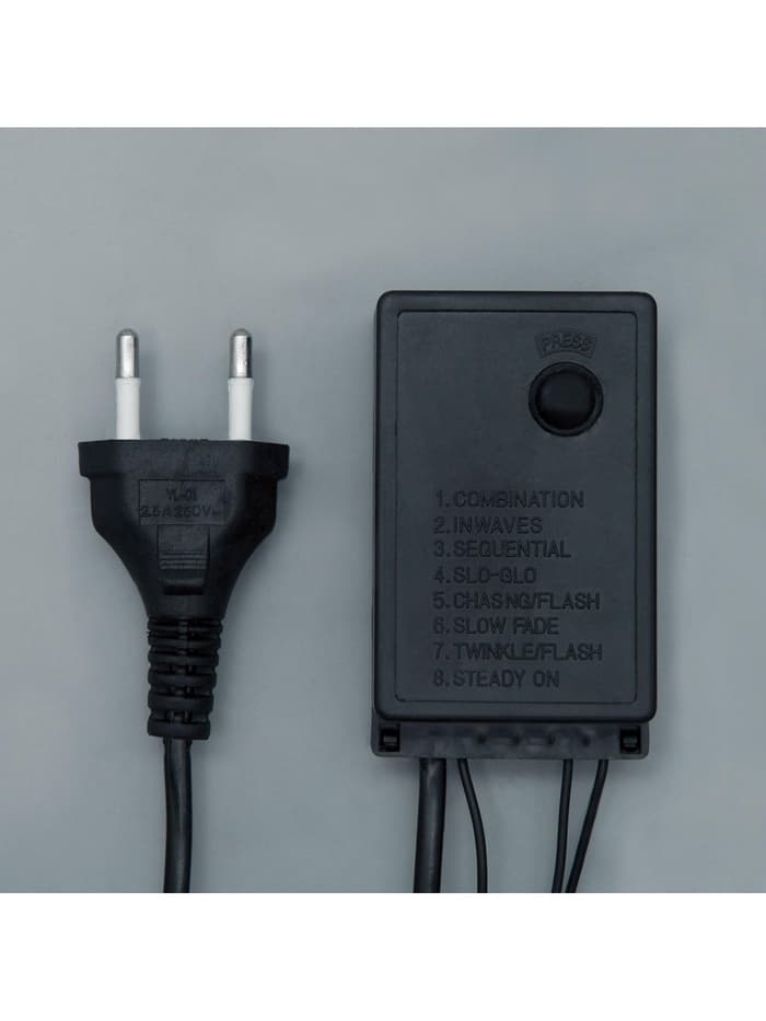 Гирлянда «Нить» 10 м с насадками «Шарики 1.5 см», IP44, тёмная нить, 100 LED, свечение синее, 8 режимов, 220 В