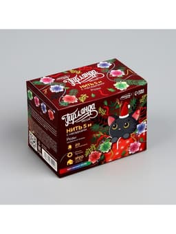 Гирлянда «Нить» 5 м с насадками «Розы большие», IP20, прозрачная нить, 20 LED, свечение мульти (RG/RB), мигание, 220 В