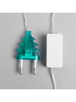 Гирлянда «Нить» 5 м с насадками «Розы большие», IP20, прозрачная нить, 20 LED, свечение мульти (RG/RB), мигание, 220 В