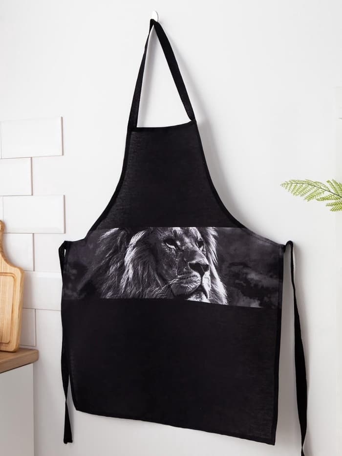 Фартук кухонный мужской «Доляна. Самый лучший мужчина», 70×60 см, 100% хлопок, 160 г/м², чёрный