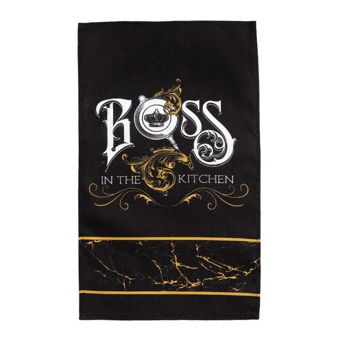 Кухонный набор Boss: фартук 70×60 см, прихватка 20×20 см, полотенце 35×60 см