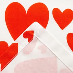 Дорожка на стол Этель Red hearts 30×70 см, 100% хлопок, саржа 190 г/м², белая/красная