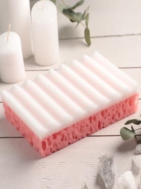 Губка для тела массажная «Совершенство», 16.5×10.5×5 см, МИКС