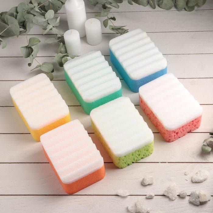 Губка для тела «Афродита», 14.5×10.5×6 см, МИКС