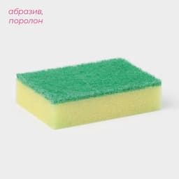Набор губок для посуды с чистящим слоем Доляна «Стандарт», 9×6×2.5 см, 5 шт.