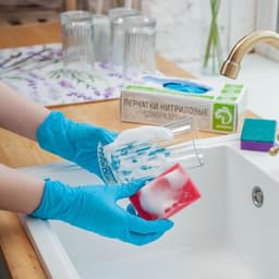 Набор губок для посуды с чистящим слоем Доляна «Стандарт», 9×6×2.5 см, 5 шт.