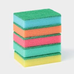 Набор губок для посуды с чистящим слоем Доляна «Супер», 10×7×2.5 см, 5 шт.