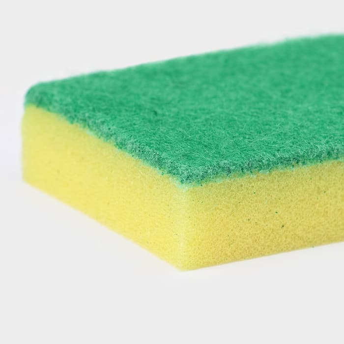 Набор губок для посуды с чистящим слоем Доляна «Супер», 10×7×2.5 см, 5 шт.