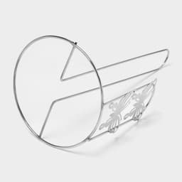 Держатель для бумажных полотенец Доляна «Бабочки», 13×13×27 см, хром