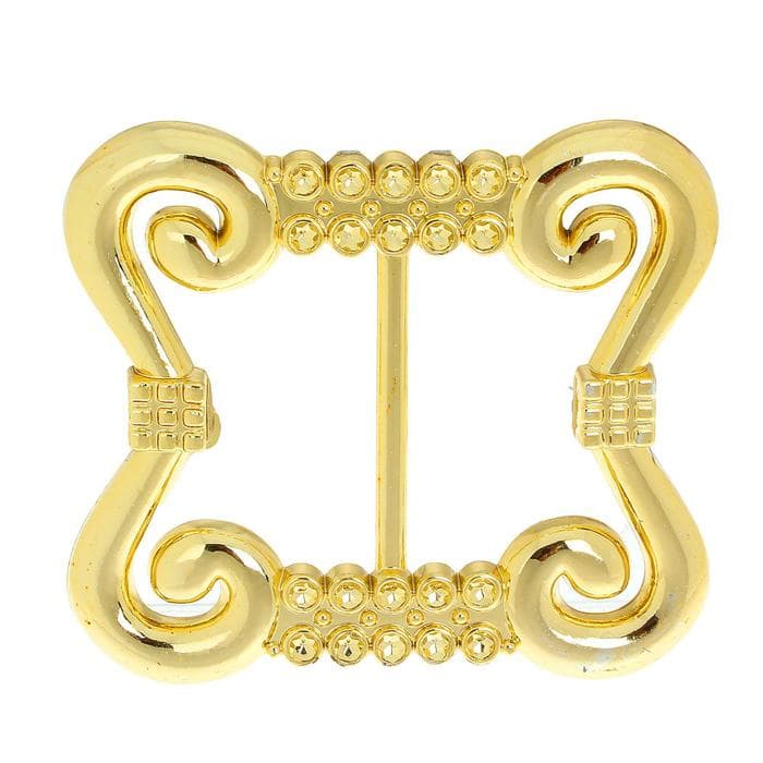 Пряжка для ремня, 8×6.4 см, жёлтая