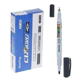 Маркер двухсторонний для CD/DVD, диаметр узла 0.7/2.0 мм, чёрный