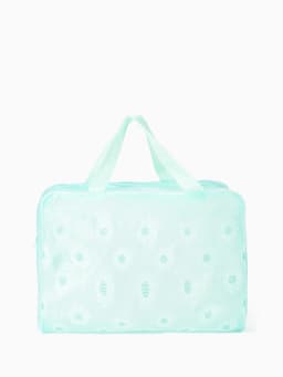 Косметичка- сумочка на молнии для бассейна, с ручками, с рисунком, мятно-зелёная