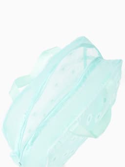 Косметичка- сумочка на молнии для бассейна, с ручками, с рисунком, мятно-зелёная